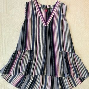 Vince Camuto striped ruffled top